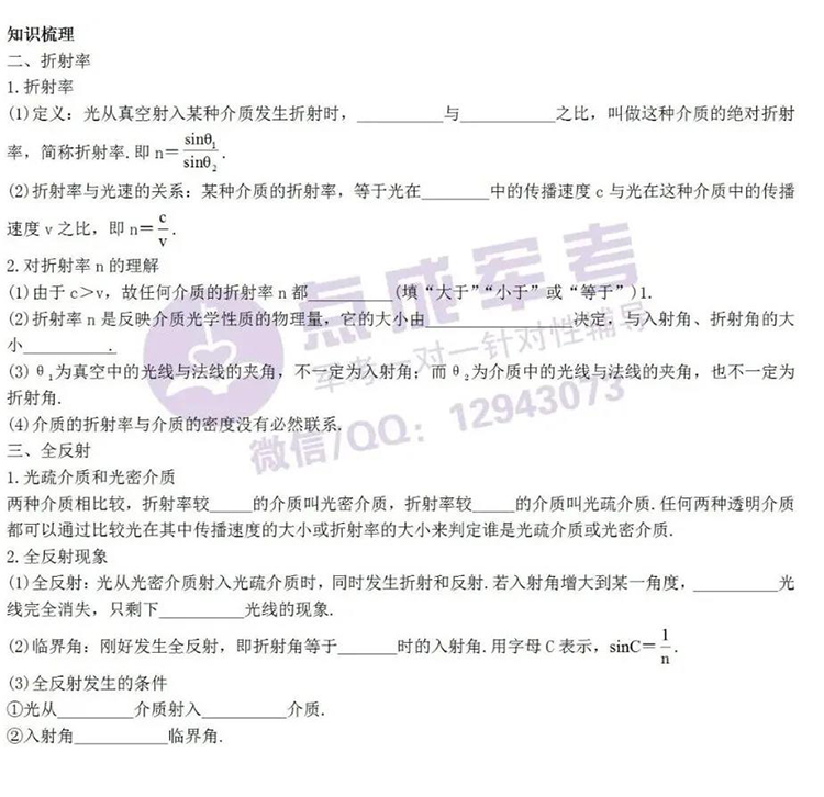 每日一练｜物理-对光的反射和折射（2）