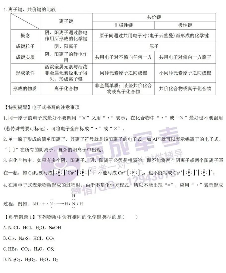 每日一练｜化学-化学键（2）