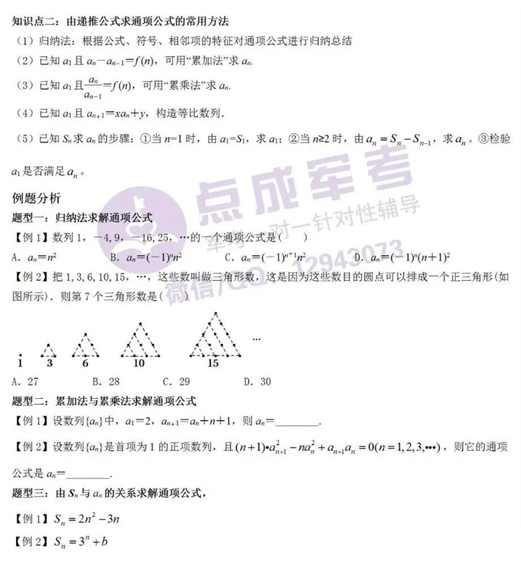 每日一练｜数学-由递推公式求通项公式的常用方法