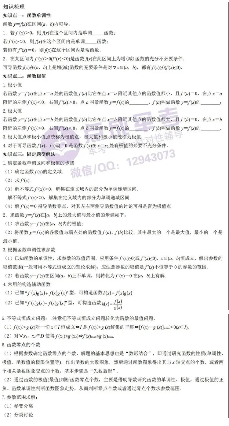 每日一练｜数学-导数的应用(图1)